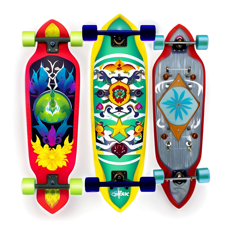 Longboard Top View Png 06272024 PNG