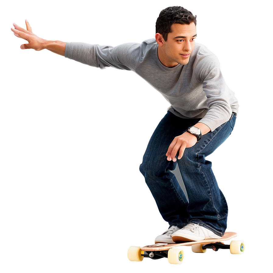 Longboard Tricks Png 06272024 PNG