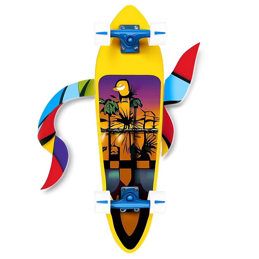 Longboard Vector Png 06272024 PNG