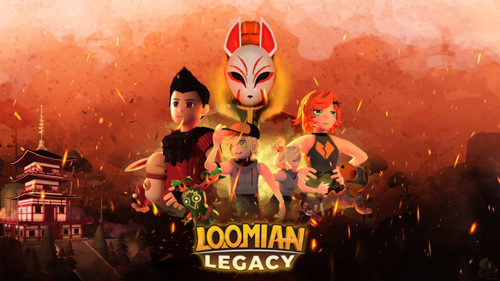 Loomian Legacy Oranje Poster Achtergrond