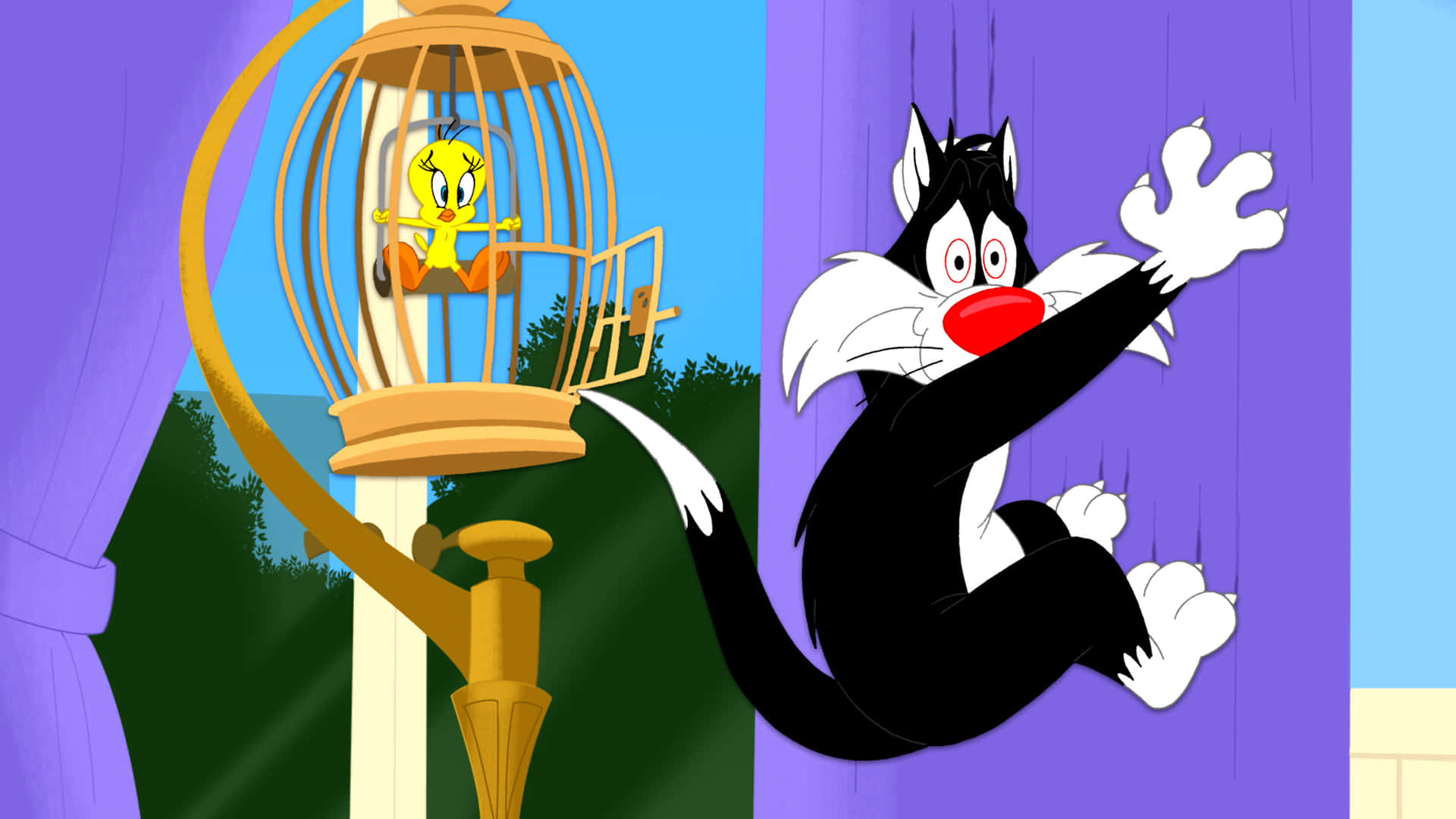 Njutav Klassiska Looney Tunes-karaktärer, Här Presenterade I Sin Vildsinta Och Galna Natur.