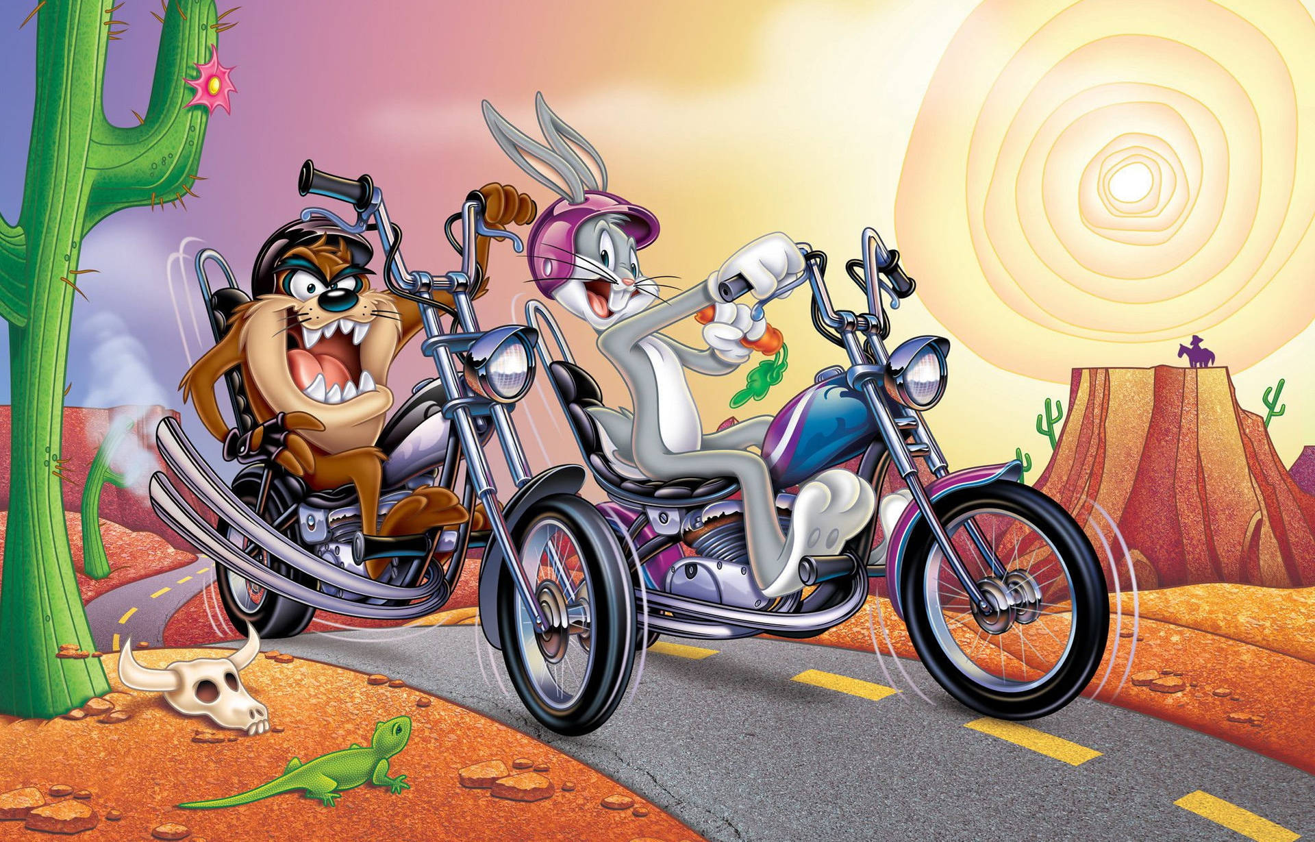Looney Tunes Bugs And Taz Motorcycle