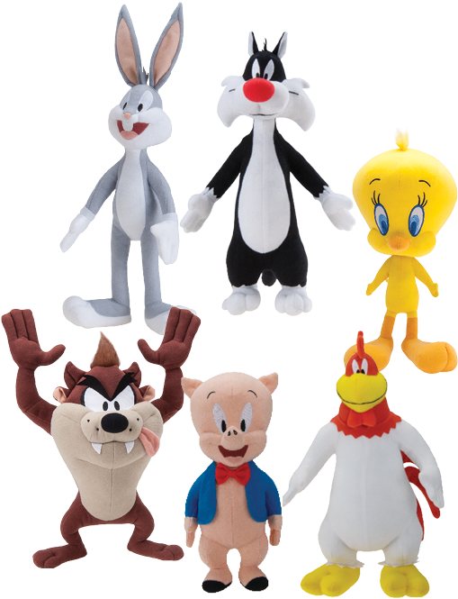 Looney Tunes Characters Plush Toys PNG