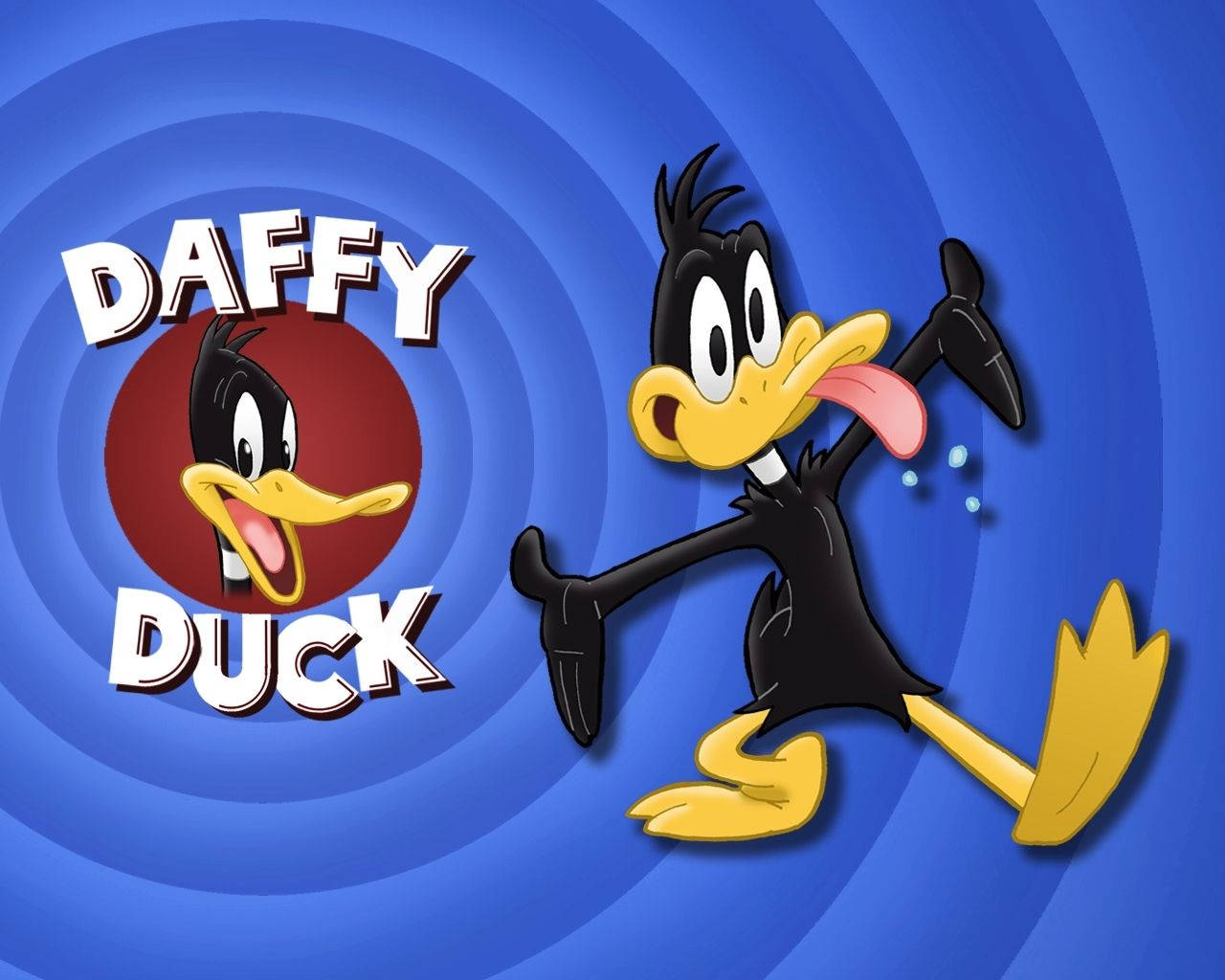 Looney Tunes Daffy Duck Tegneserie Dække Tapet Wallpaper