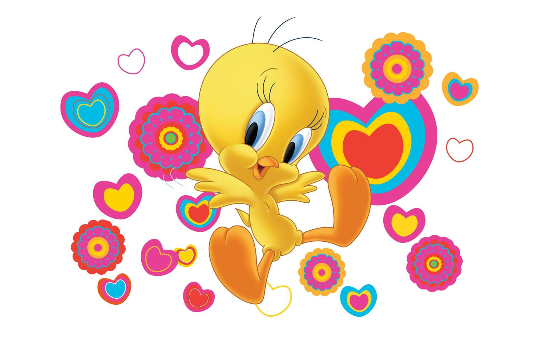 Looney Tunes Tweety Hearts Wallpaper