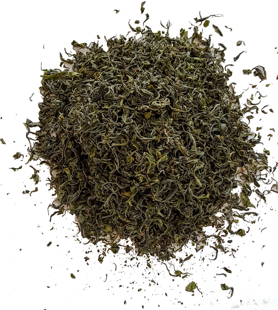 Loose Leaf Green Tea Top View PNG