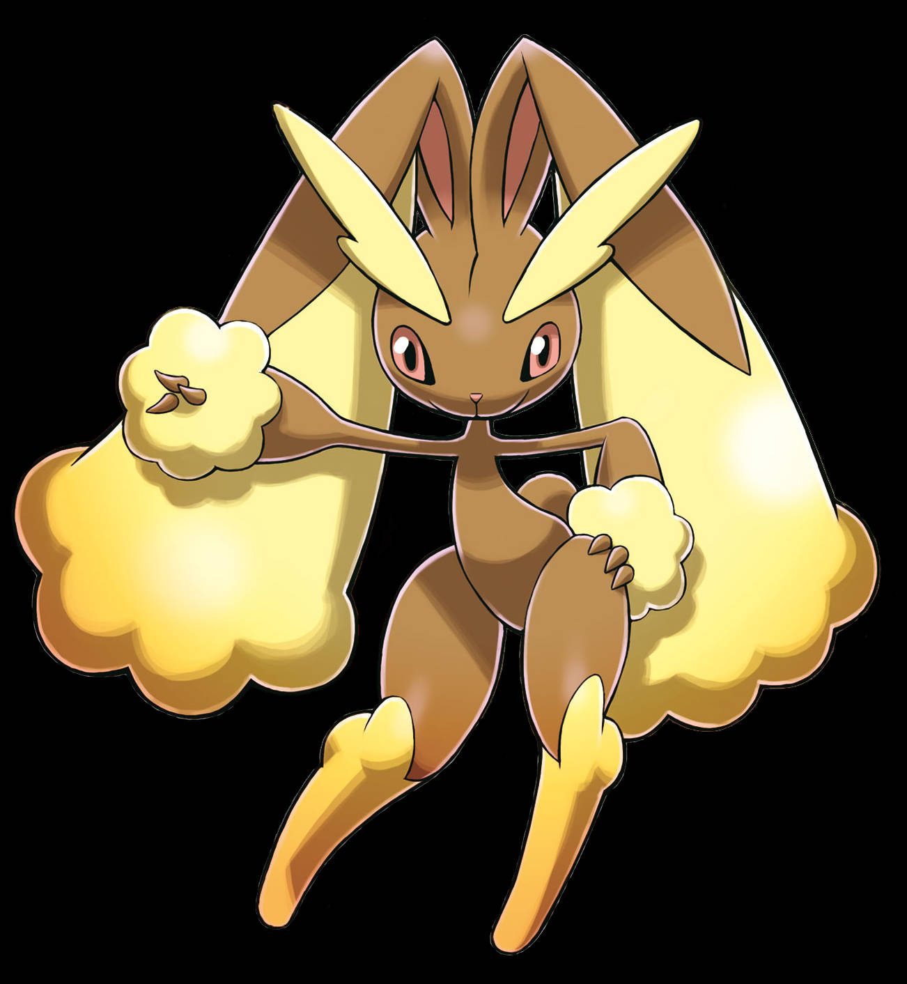 Unpersonaje De Pokémon Con Cabello Amarillo Y Una Cola Amarilla. Fondo de pantalla