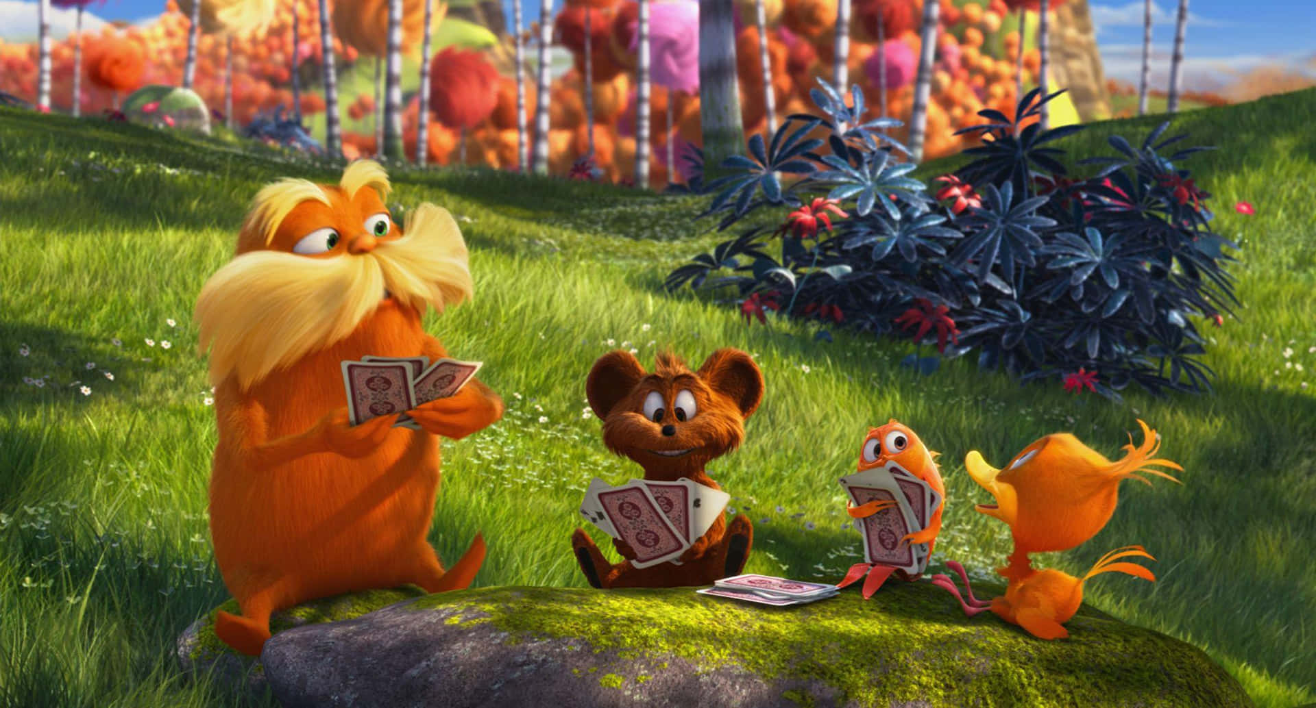 Lorax Characters Playing Cards Wallpaper