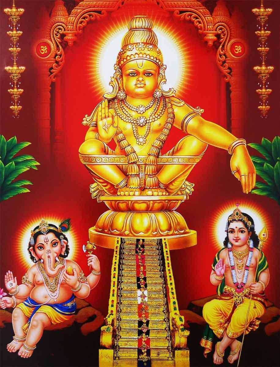 Download Lord Ayyappa With Ganesha And Murugan Wallpaper ...