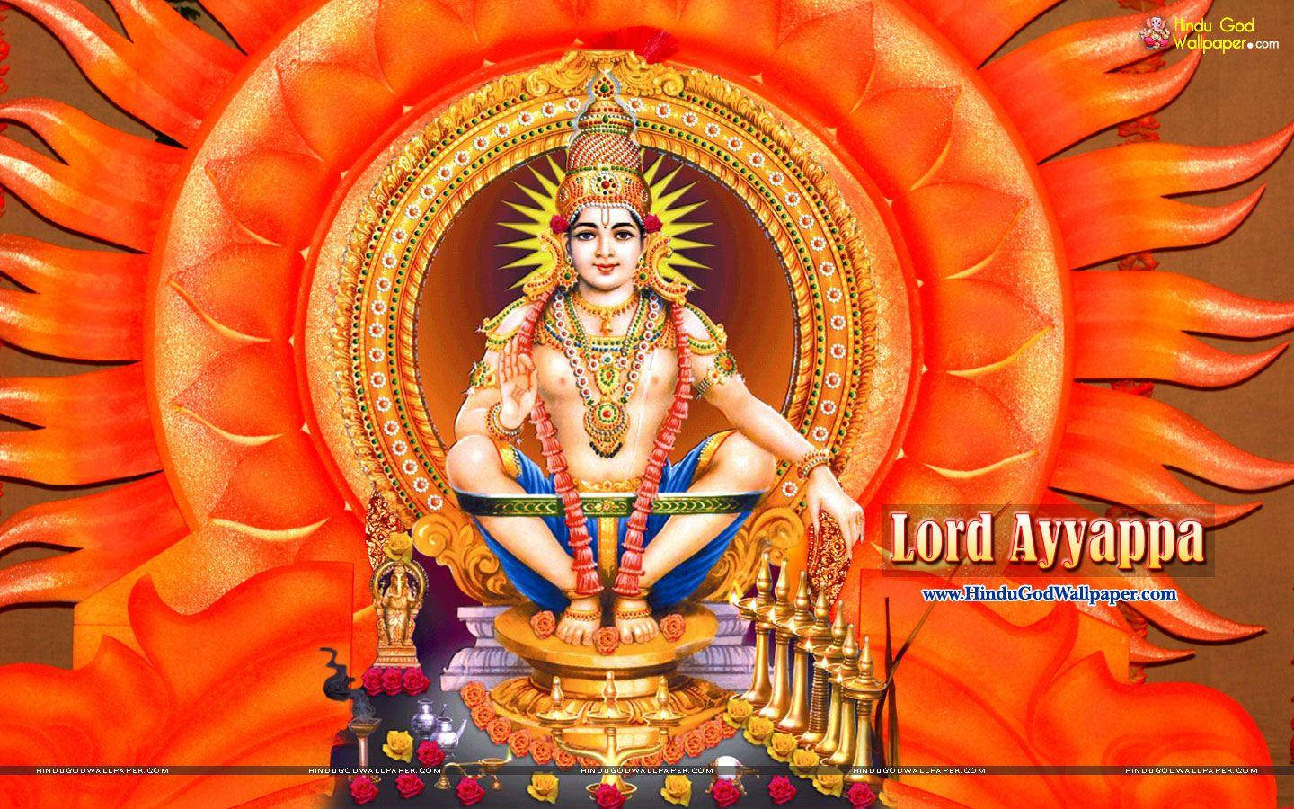 Download Lord Ayyappan Sun Halo Wallpaper | Wallpapers.com