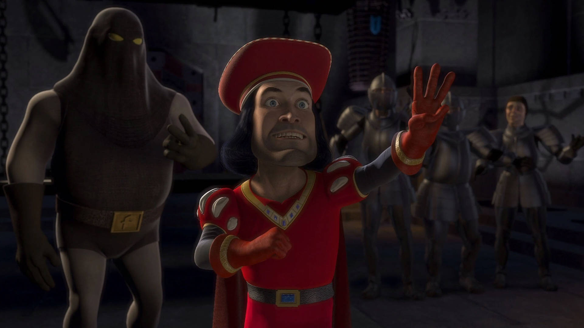Lordfarquaads Underhuggare (for A Computer Or Mobile Wallpaper That Features Images Of Lord Farquaad's Henchmen) Wallpaper