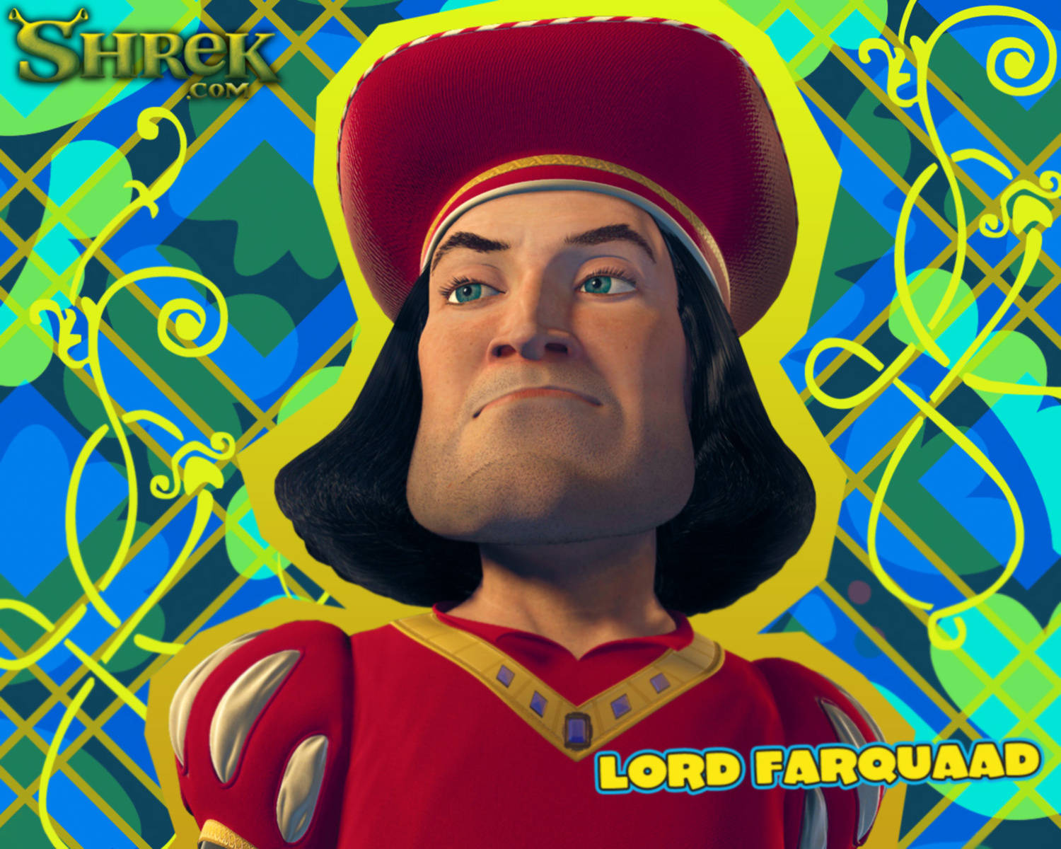 Lord Farquaad Neon Pattern Wallpaper