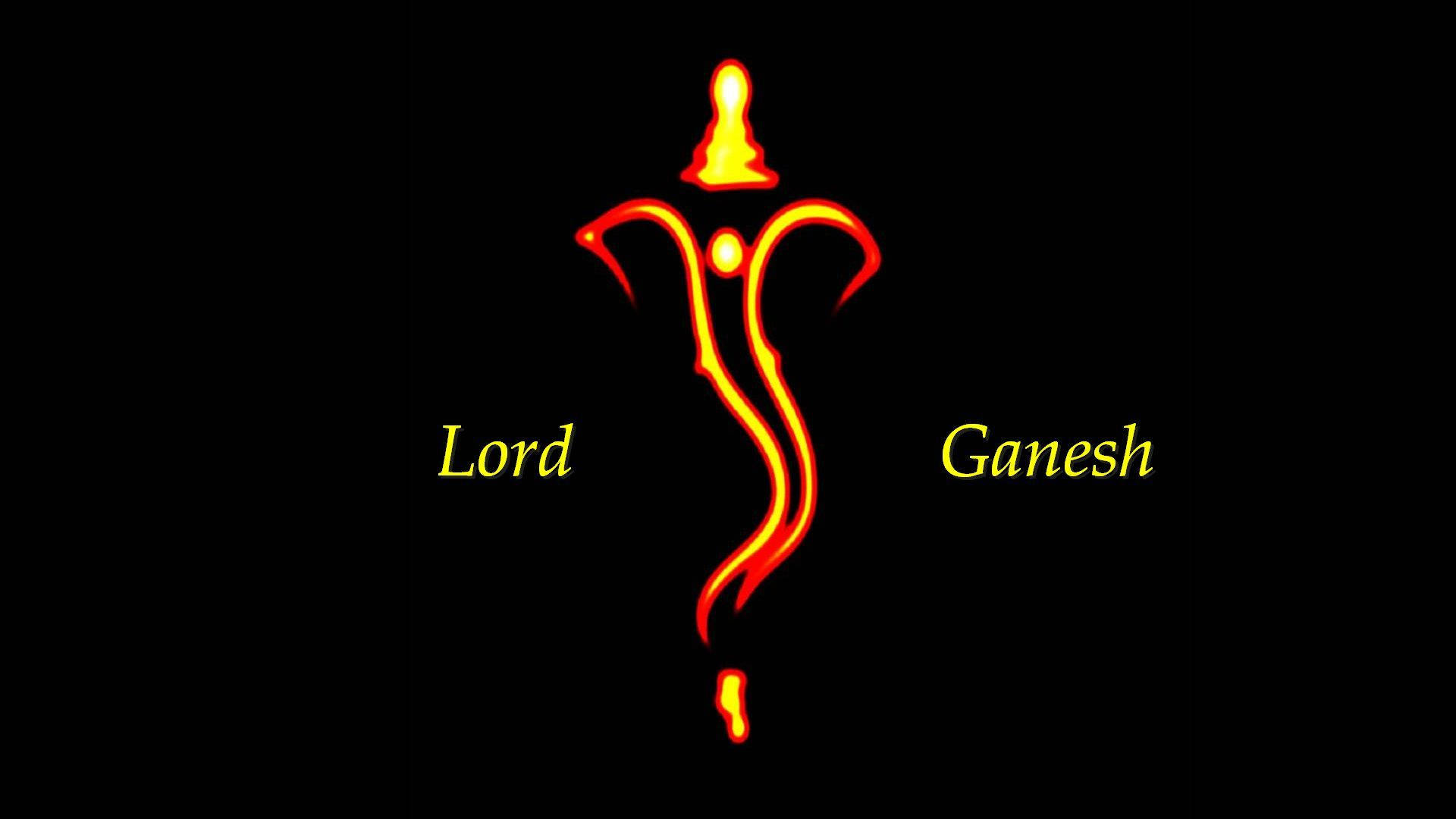 Artedigital De Lord Ganesh En Negro Fondo de pantalla