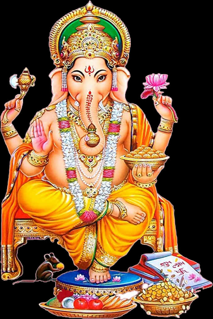 Download Lord Ganesha Colorful Artwork | Wallpapers.com