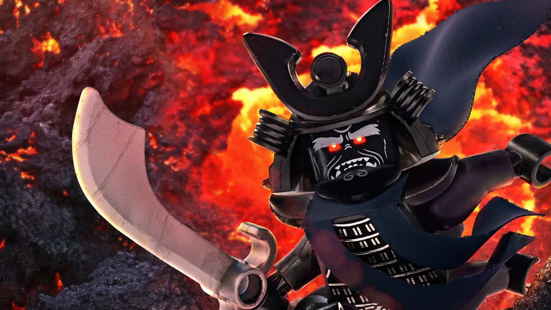Lord Garmadon Holding Blade The Lego Ninjago Movie Wallpaper