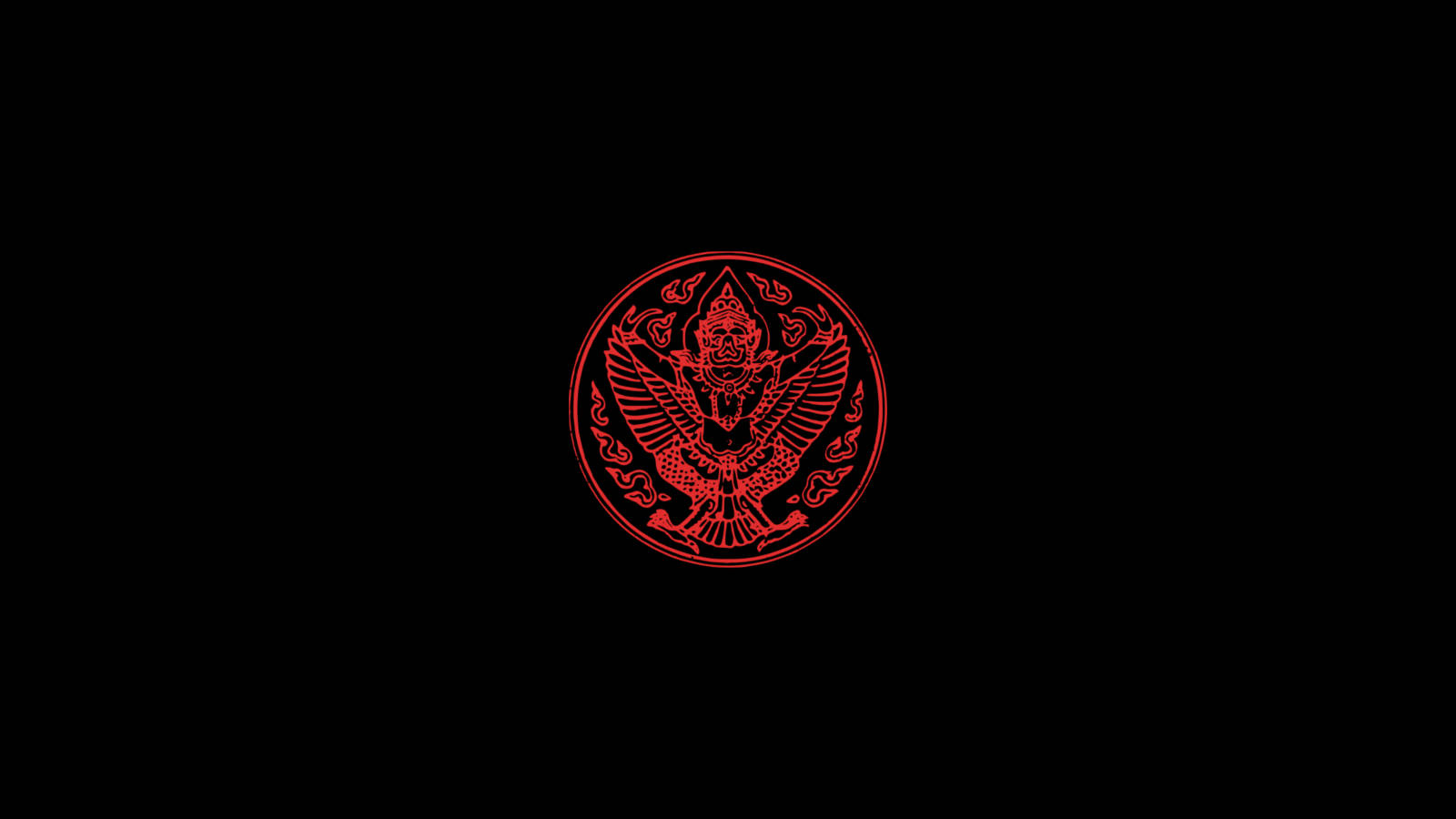 Lord Garuda On Thai Emblem Background
