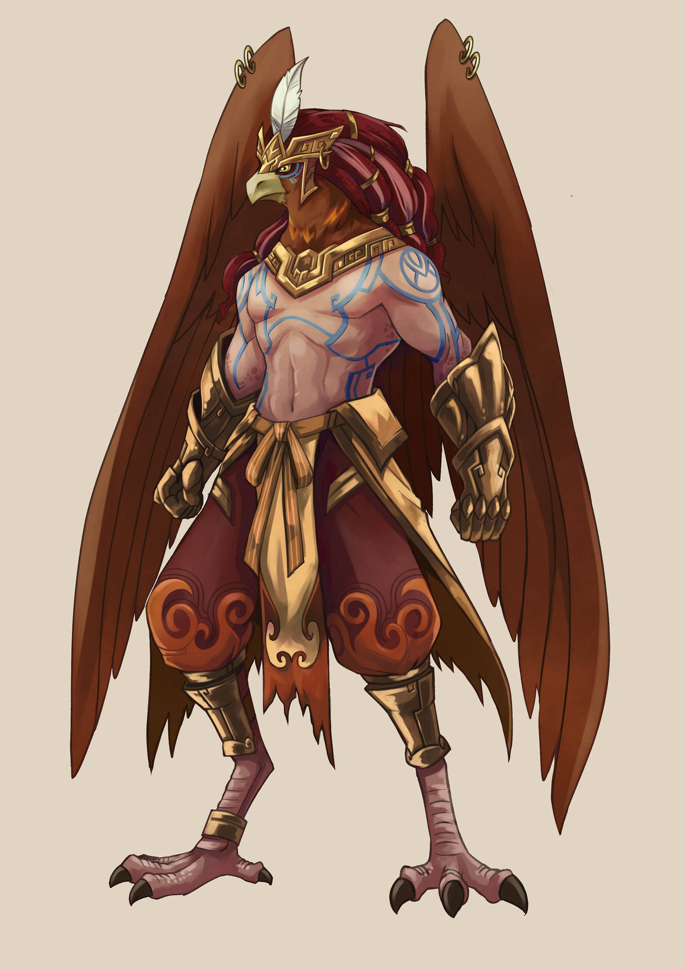 Lord Garuda's Humanoid Form Wallpaper