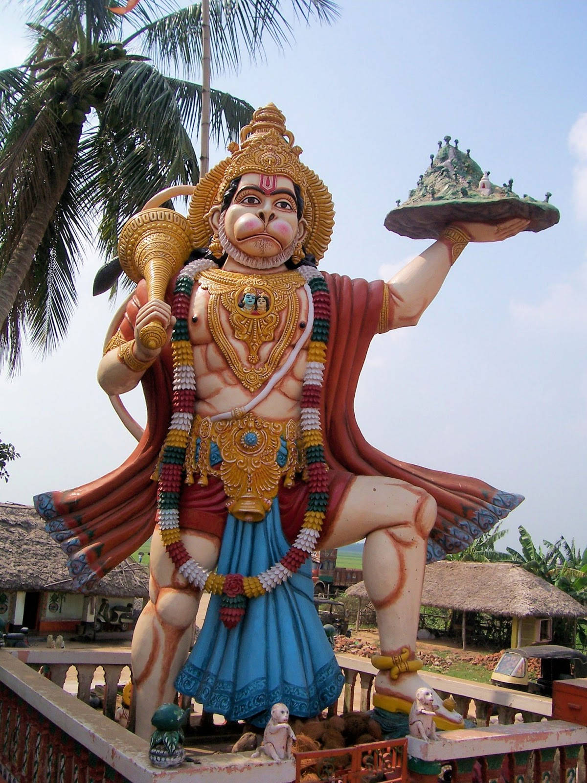 Monumento3d De Lord Hanuman Fondo de pantalla