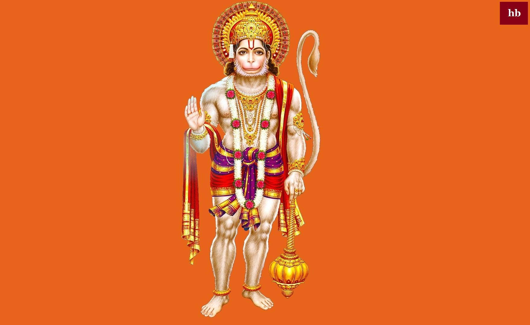 Download Lord Hanuman Standing In Royal Garments Hd Wallpaper ...