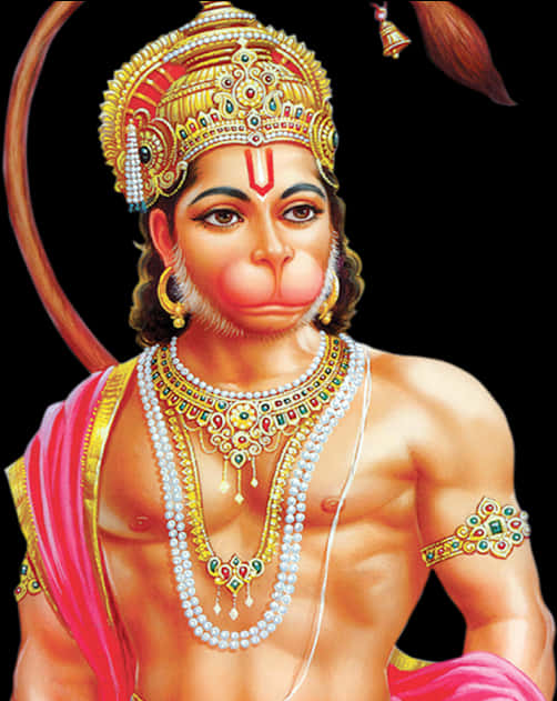 Lord Hanuman Traditional Art PNG