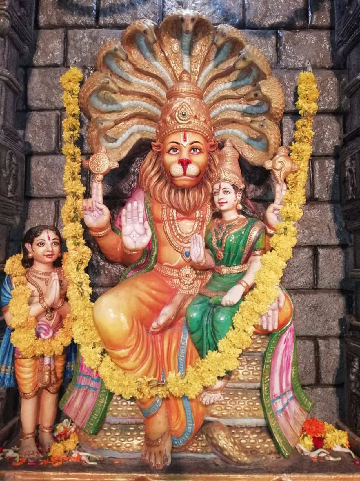 Lord Narasimha Sculpture In Hyderabad