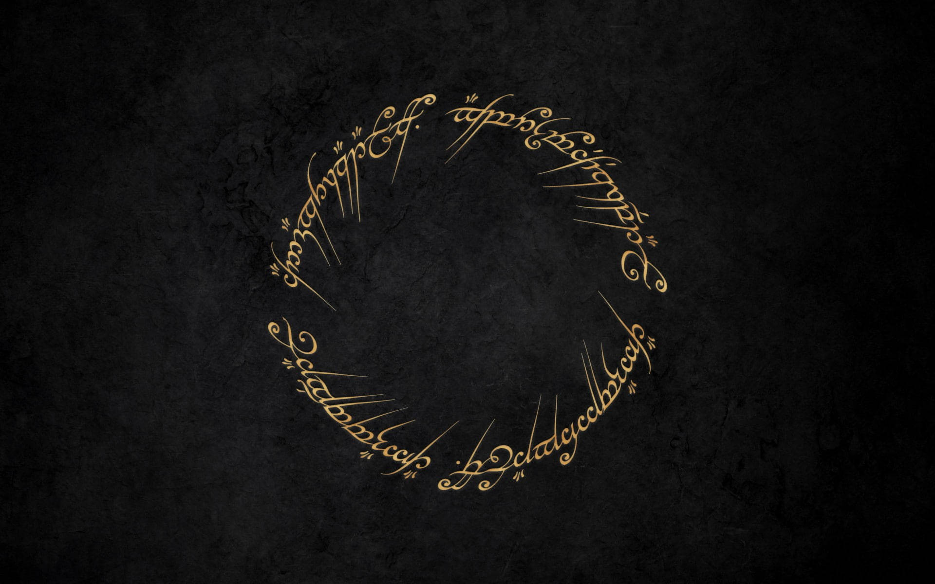Lord Of The Rings Landscape Golden Texts Wallpaper