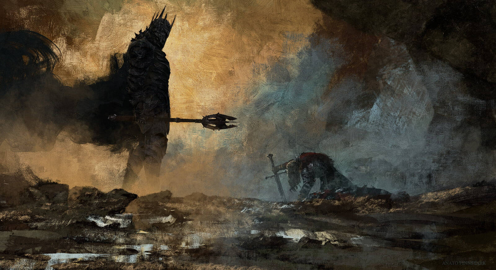 Svlord Of The Rings Landskap Sauron Wallpaper