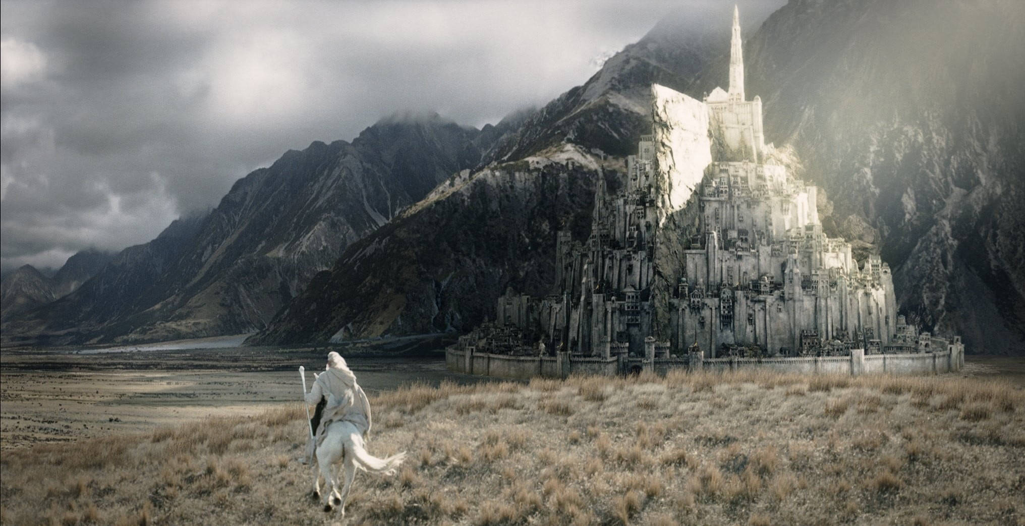 Lord Of The Rings Landscape White Horse Wallpaper