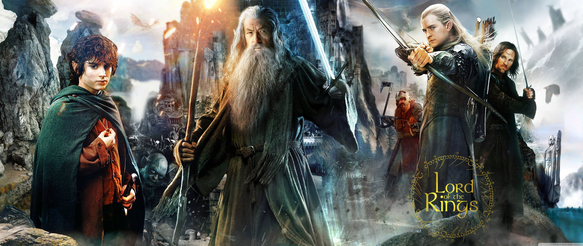 The Lord Of The Rings Movie Poster Wallpaper