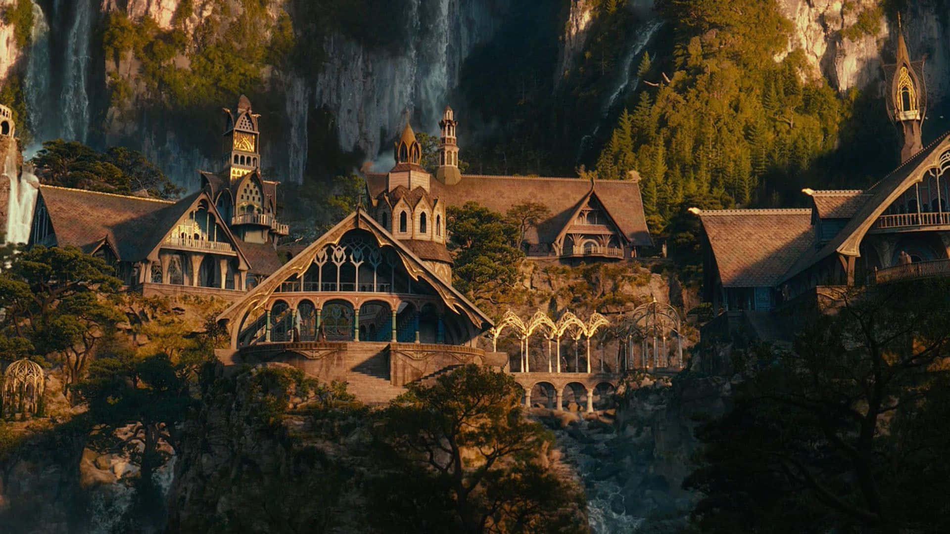 The Hobbit Castle Is Surrounded By Mountains