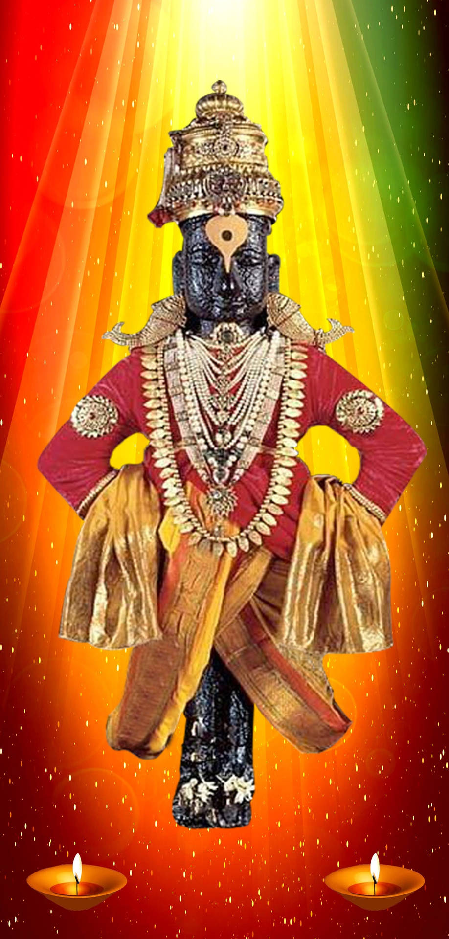 Caption: Devotion in Vision: Ancient Hindu Deity, Lord Pandurang Wallpaper