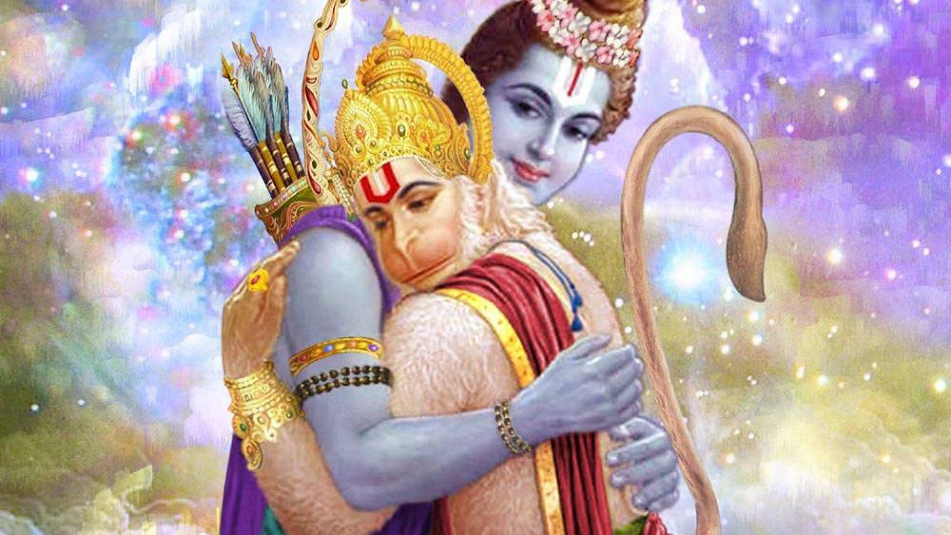 Download Lord Ram Ji Hugging Hanuman Wallpaper 