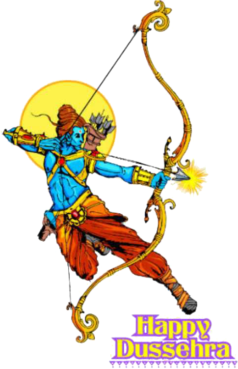 Lord Rama Archer Dussehra Celebration PNG