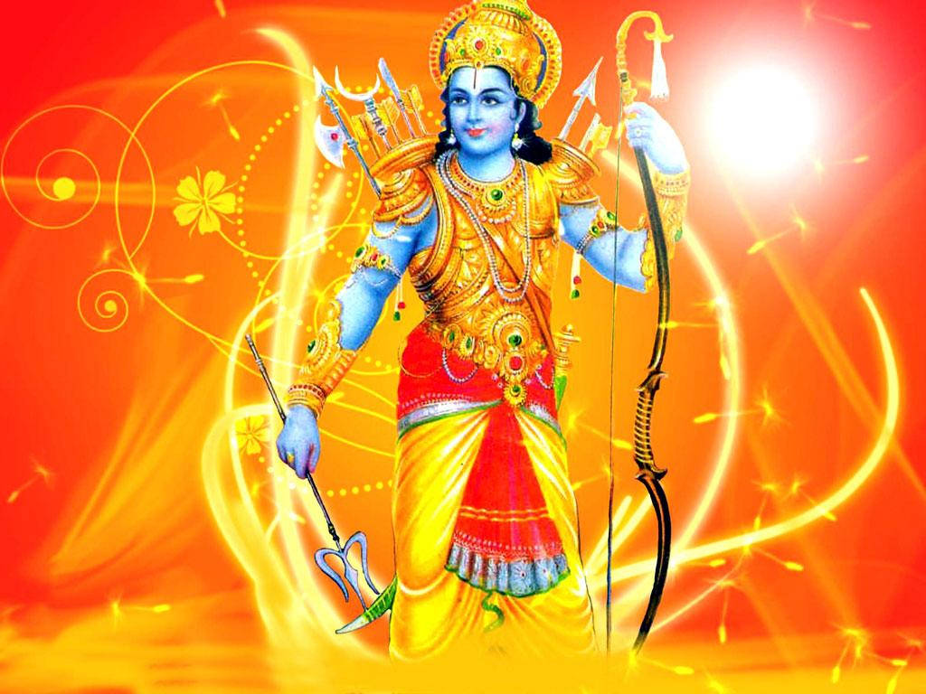 Lord Ramas Strålende soltapet: Opslug skønheden af ​​den store helt, Lord Rama med dette fornemme tapet. Wallpaper
