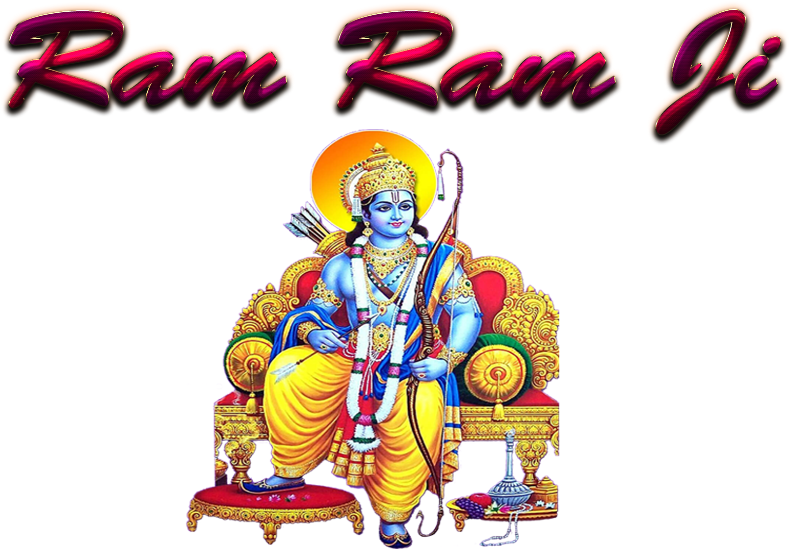 Lord Rama Seatedwith Bowand Arrows PNG