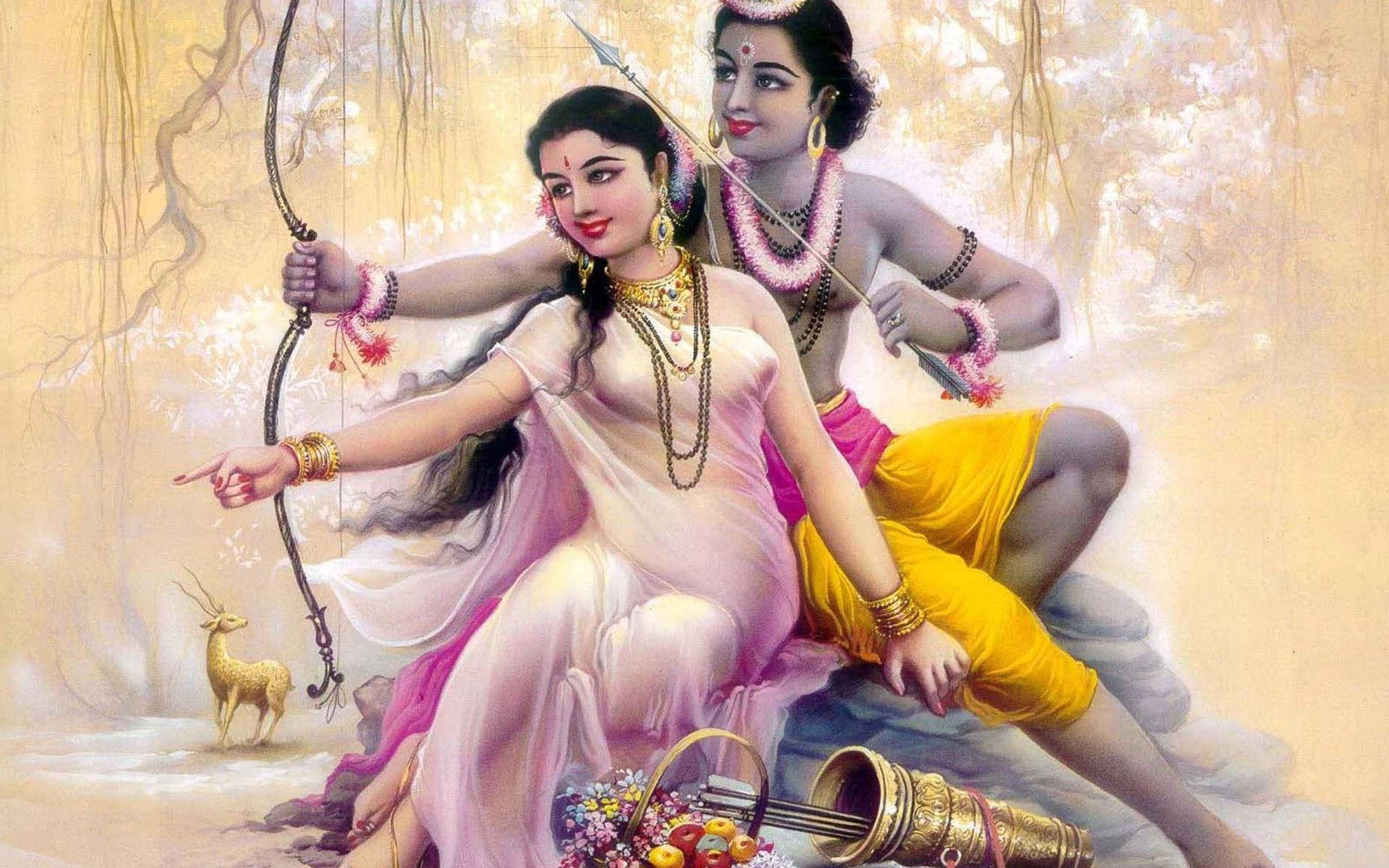 Hustruntill Lord Rama, Sita Wallpaper