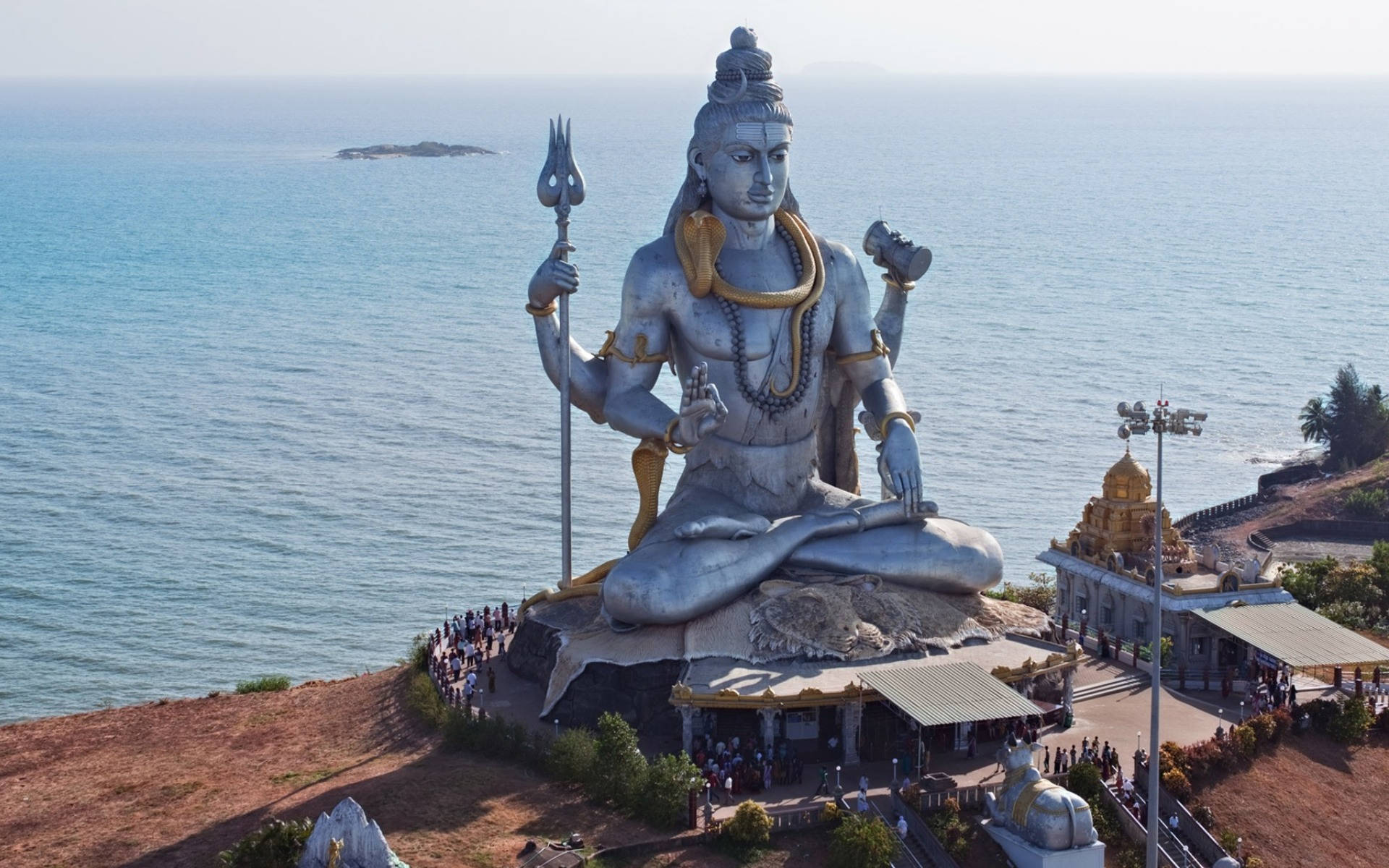 Lord Shiva 4k In Riva Al Mare Sfondo