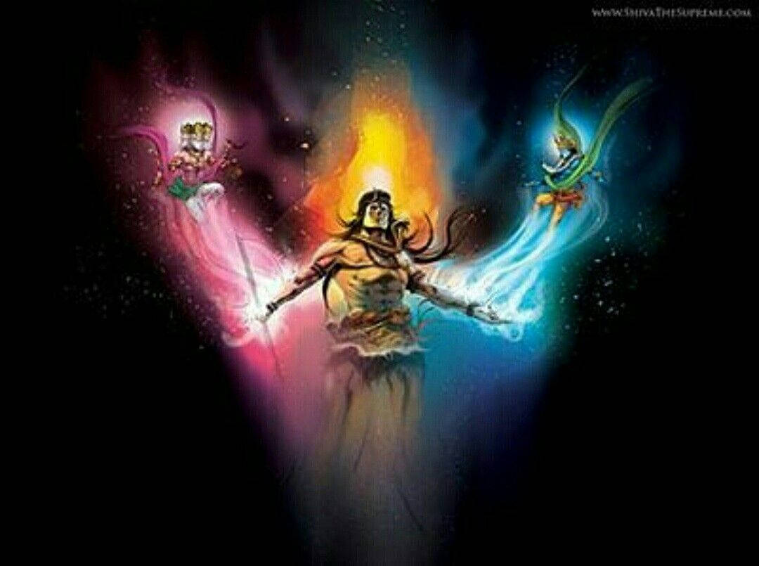Download Lord Shiva Angry Colorful Cosmos Wallpaper | Wallpapers.com