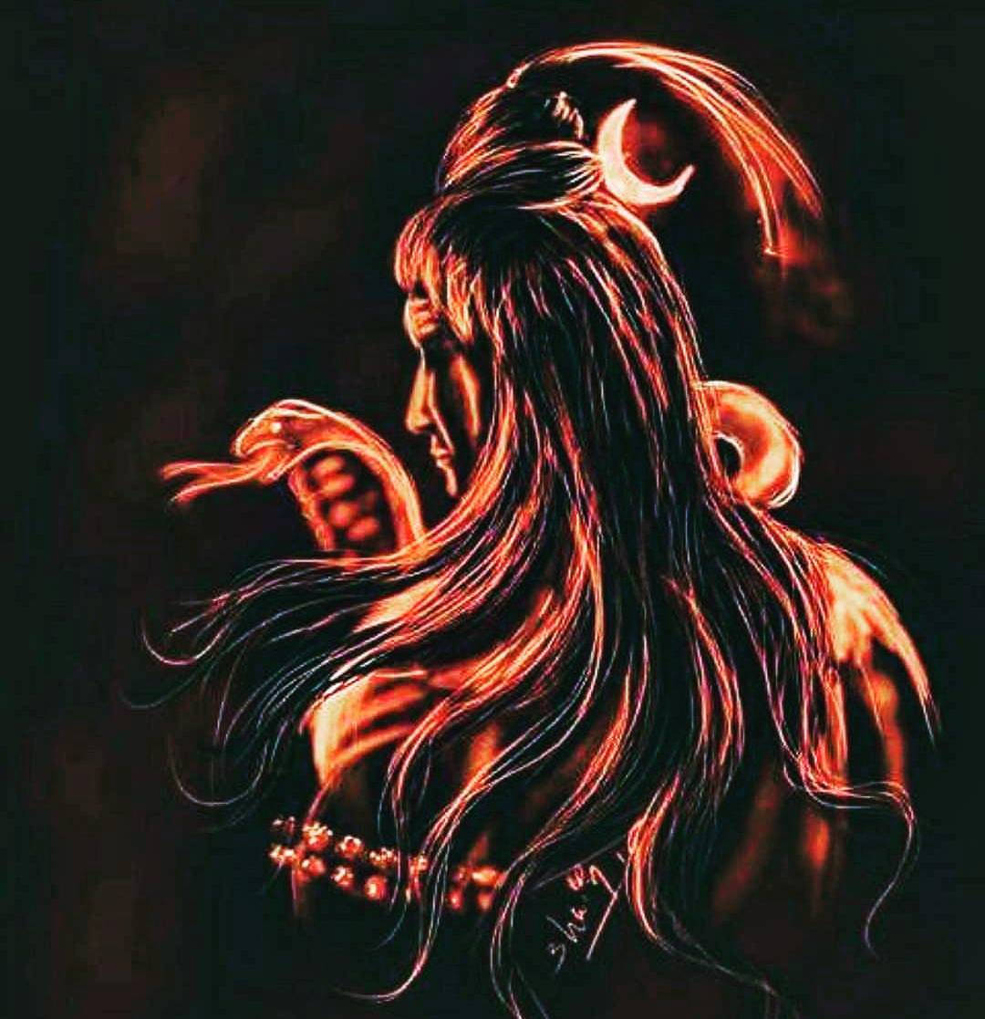 Download Lord Shiva Angry Dark Art Wallpaper | Wallpapers.com