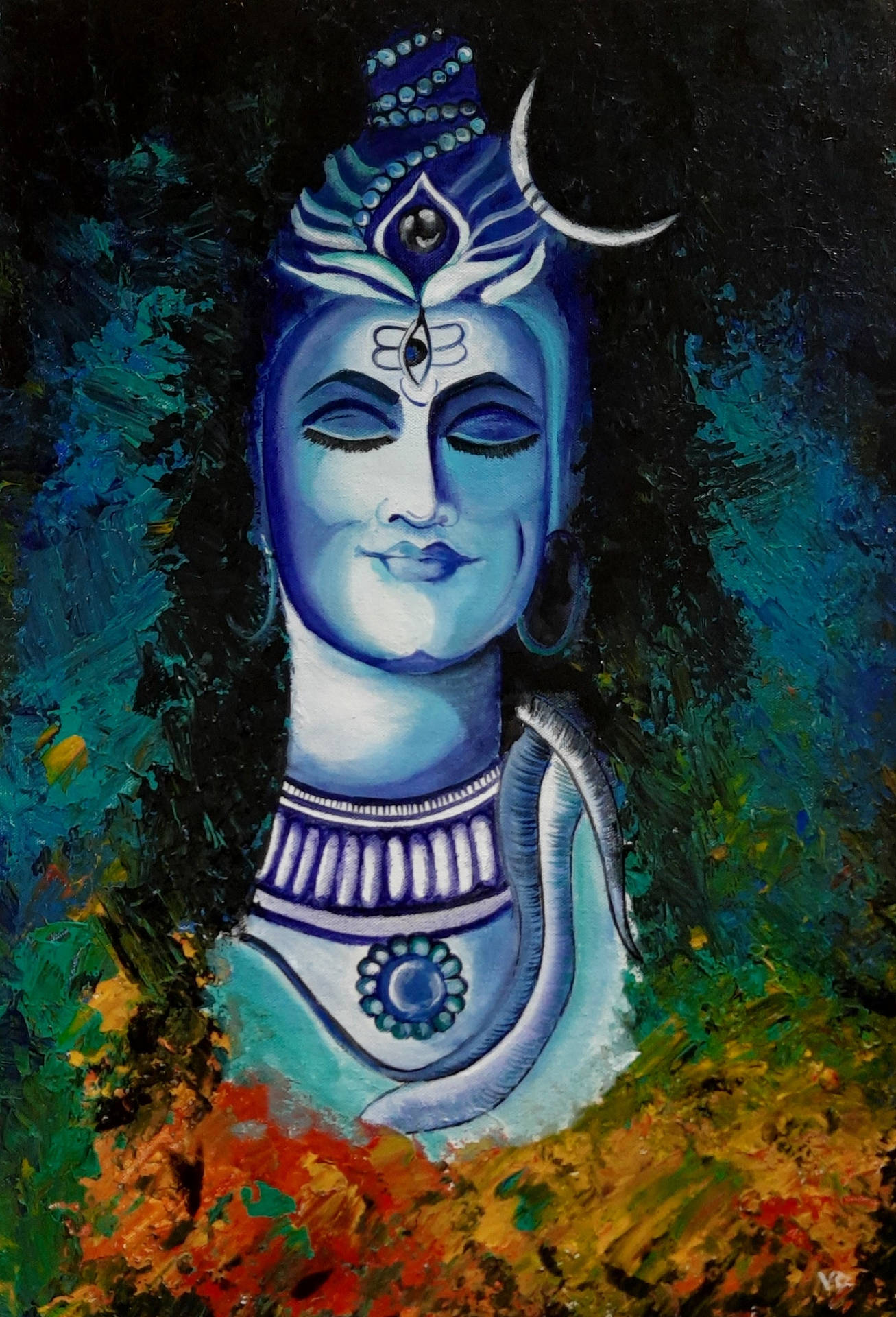 Arteretrato De Lord Shiva Fondo de pantalla