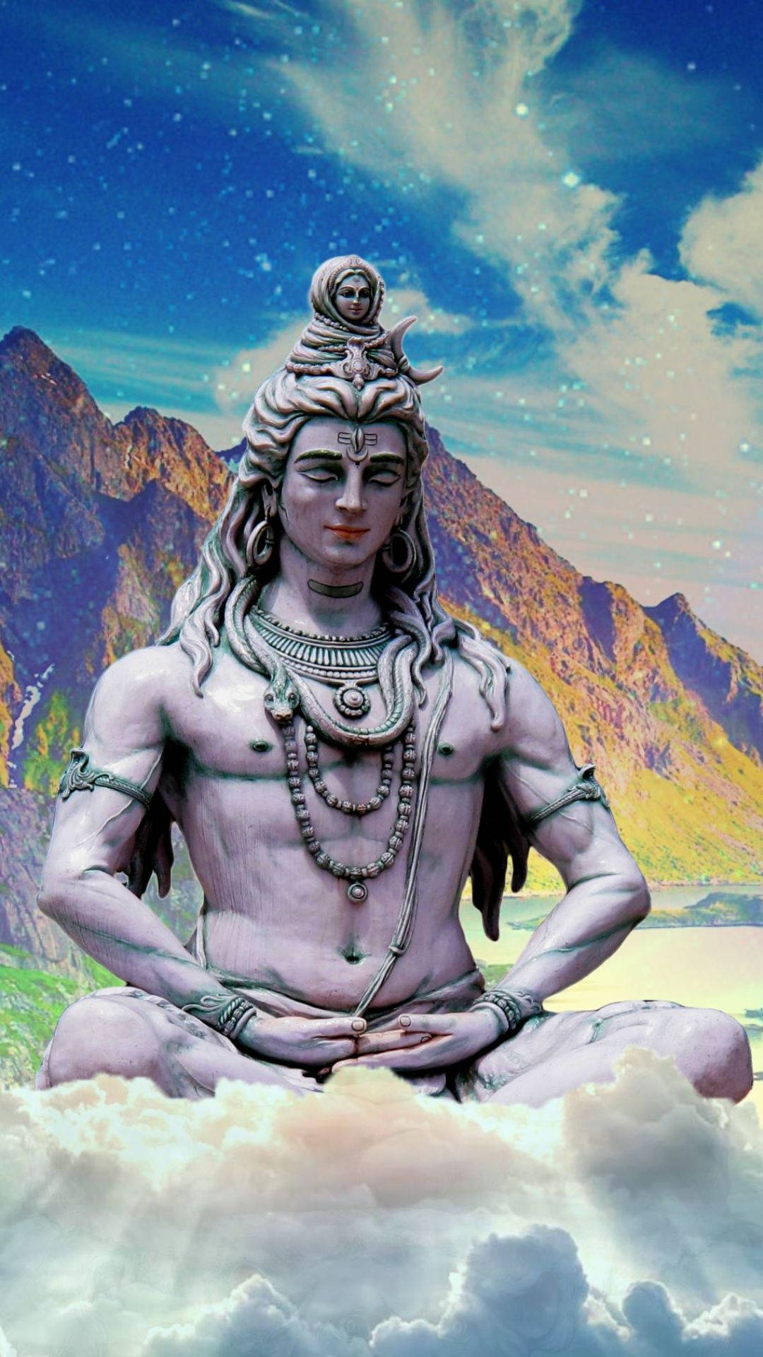 Lord Shiva Hd On Mountain Wallpaper