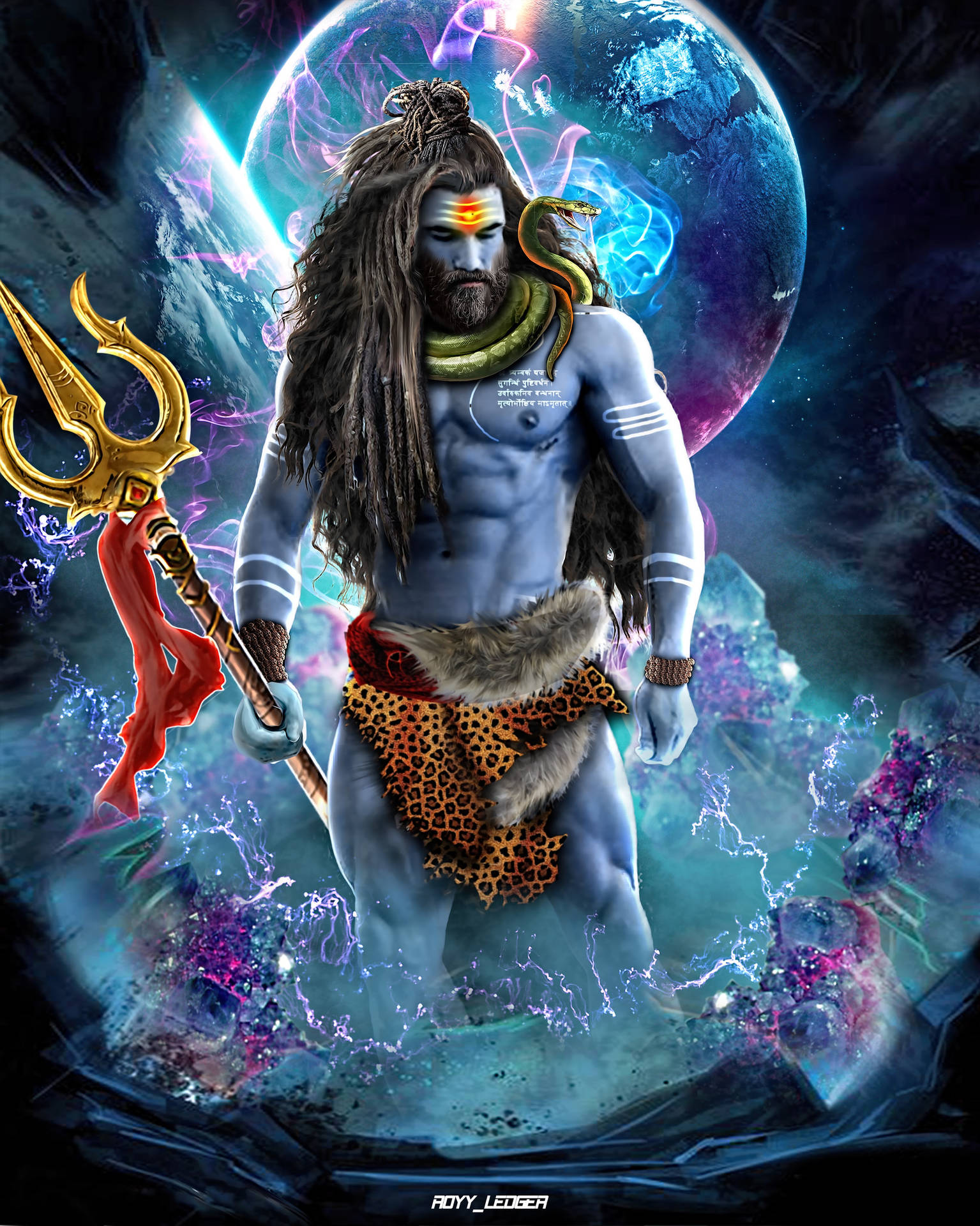 Elmagnífico Arte Del Señor Shiva. Fondo de pantalla