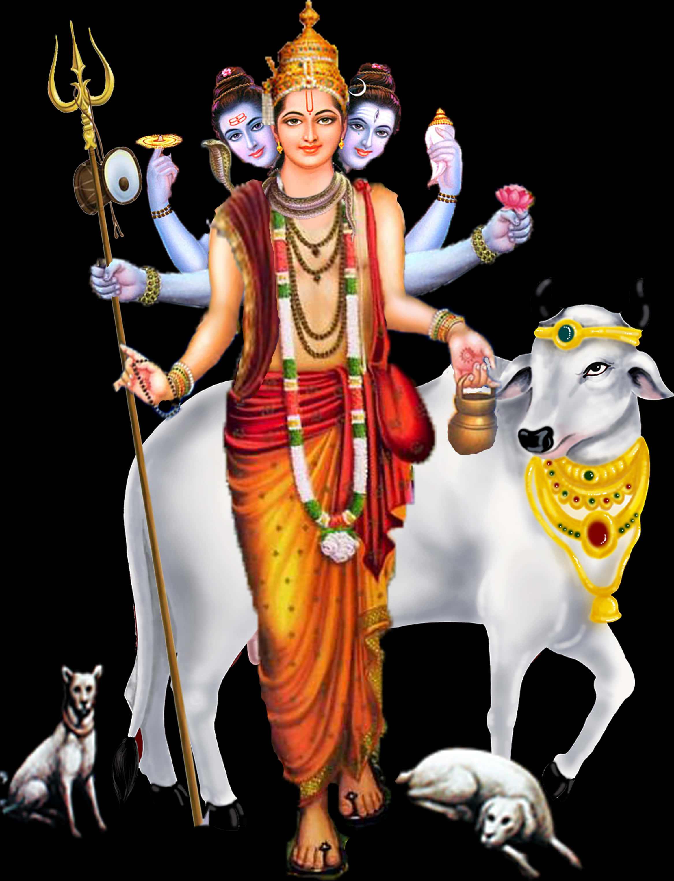 Lord Shiva Multifaceted Deity PNG