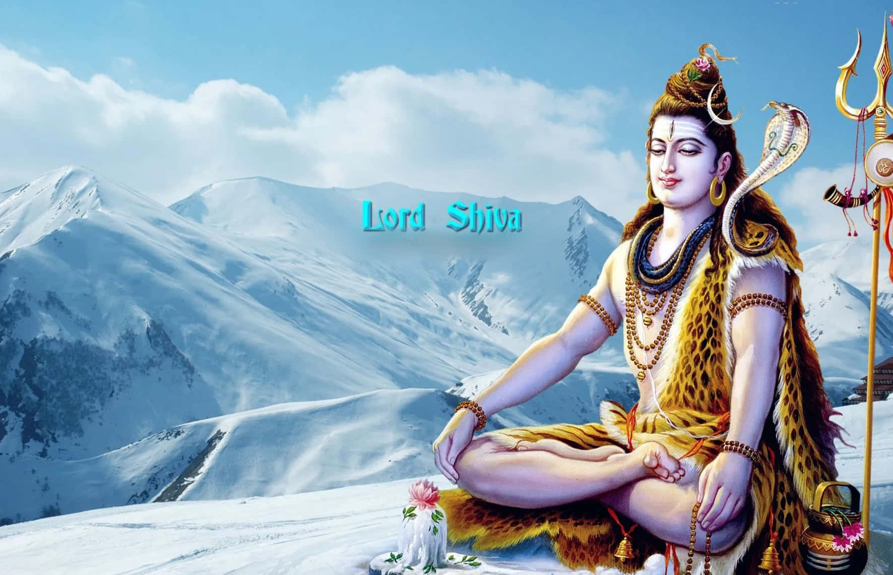 Lord Shiva Sitting On Top Of A Mountain