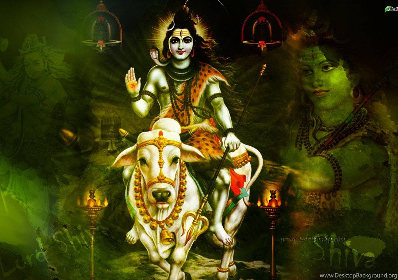 Lord Shiva Riding Cow Wallpaper