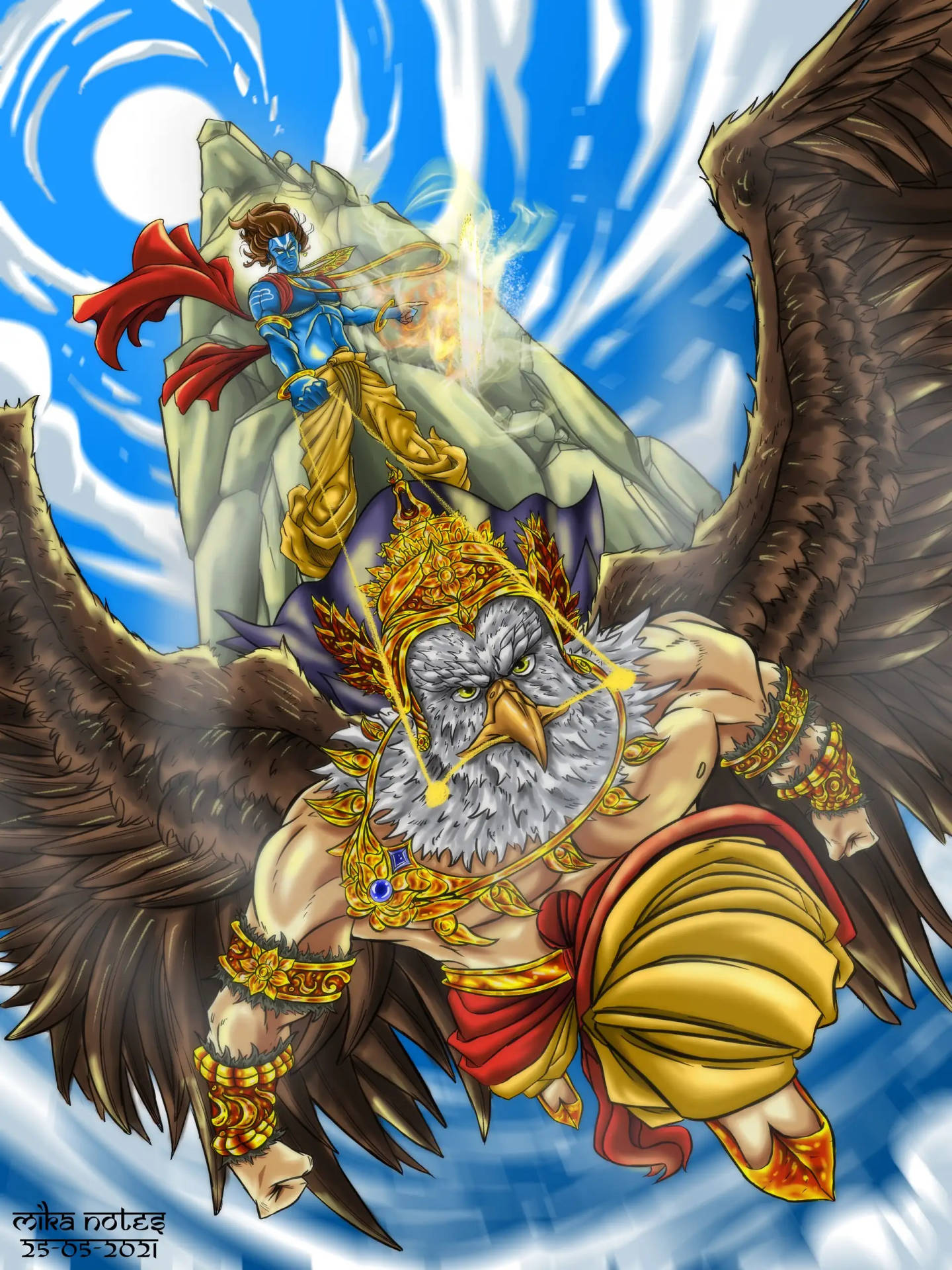 Lord Shiva Riding Garuda Background