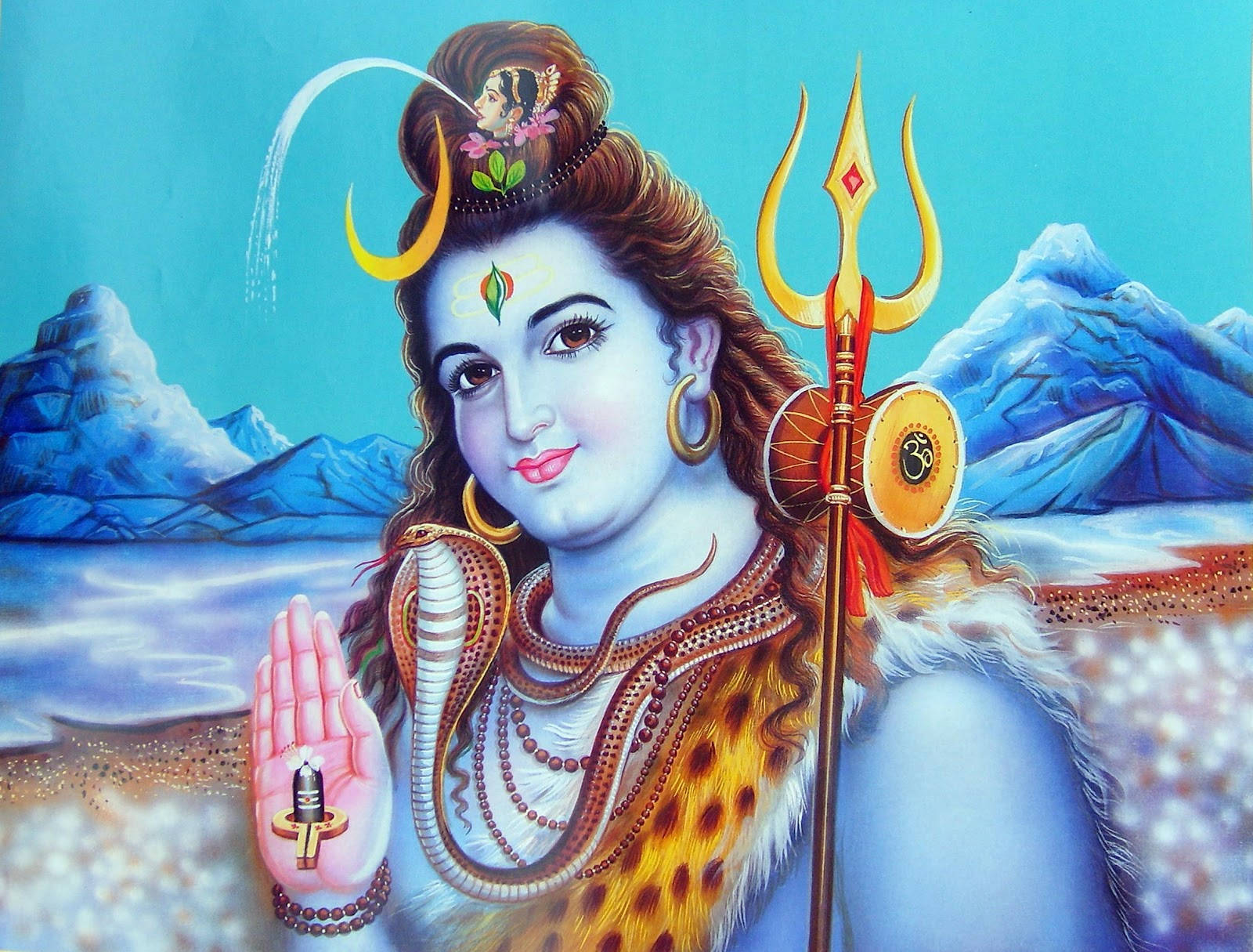 Lord Shiva Sea Mountains Wallpaper
