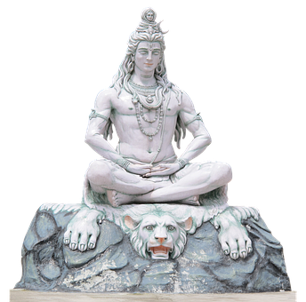 Lord Shiva Statue Meditation Pose PNG