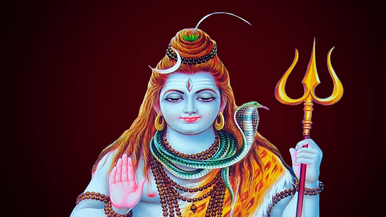 Lord Shiva Trishula - Herren Shivas Trishula. Wallpaper