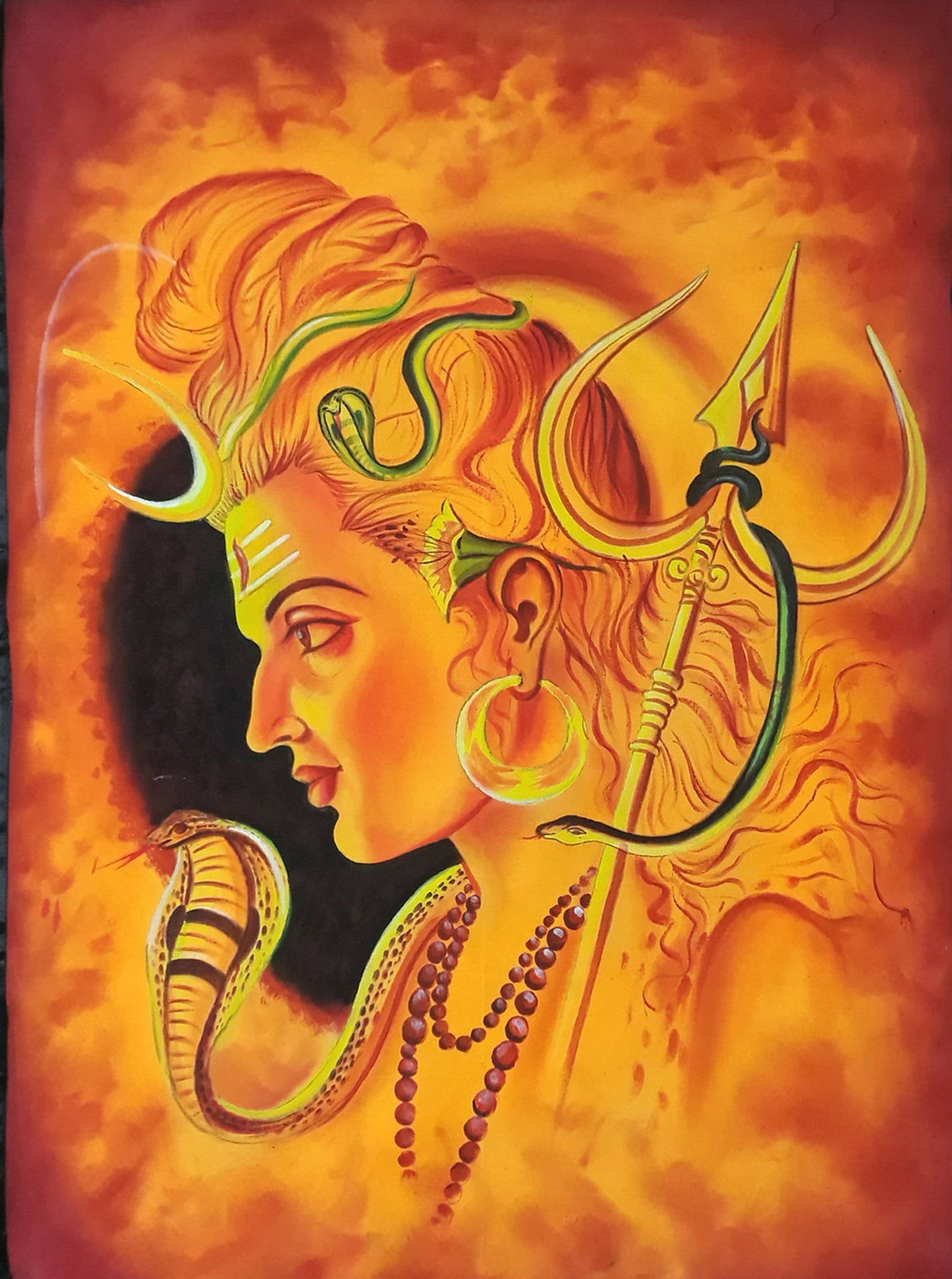 Det varme toner af Shiva desktopplade. Wallpaper